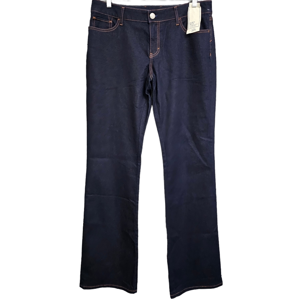 Banana Republic Nwt Darkwash Curvy Boot Cut Fuller Through Hips 32Long  Jeans
